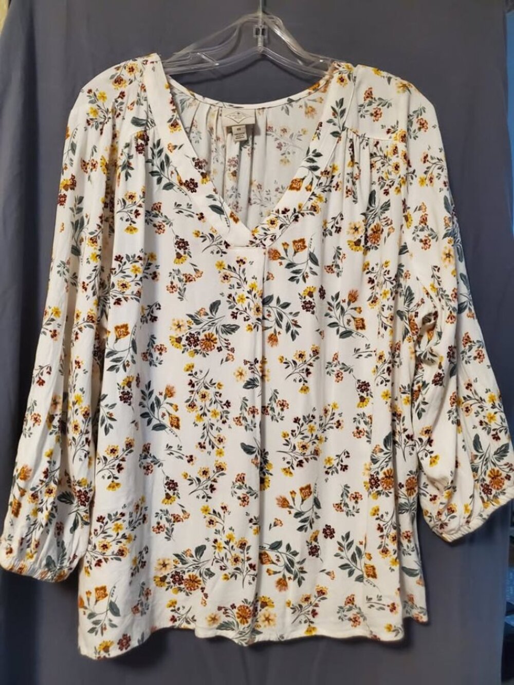 White Floral St. John's Bay Blouse Size 0X